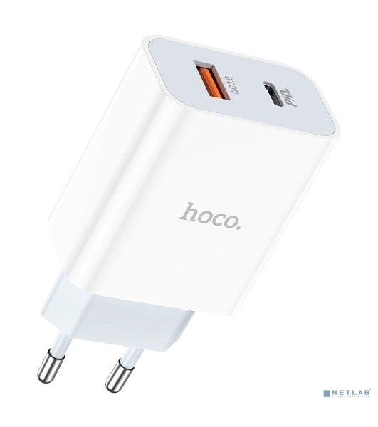 Сетевое зарядное устройство HOCO HC-66076 C97A/PD + QC 3.0/2 USB: Type-A + Type-C/Выход: 5V_9V_12V, 20W/белый