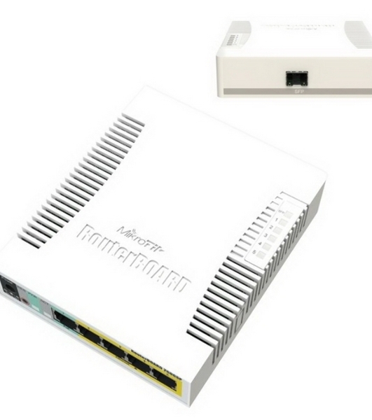 Коммутатор сетевой MikroTik RB260GSP RouterBOARD 260GSP with indoor case and power supply