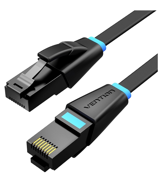 Патч-корд Vention прямой UTP cat.6, RJ45 - 3 м. плоский черный