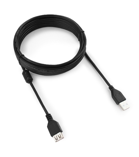 Кабель Gembird PRO USB 2.0 удлинительный 4.5м AM/AF позол.конт., фер.кол., пакет
