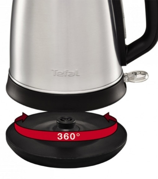 Электрочайник Tefal KI270D30 серебристый, 1.7 л, 2400 Вт, скрытый нагревательный элемент