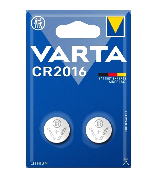 Элемент питания VARTA ELECTRONICS CR 2016 блистер 2	 06016101402