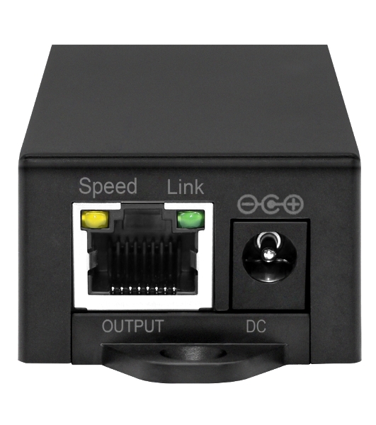 Преобразователь PoE af/at (48V) в Passive PoE (24V). Вход: коннектор RJ45 IEEE 802.3af/at/Passive PoE (37V-57V) или разъем DC 48В(2.1x5.5); Выход: Разъем RJ45 (Passive PoE 24VDC; 4,5(+); 7,8(-). Преобразователь используется для подключения 24V Passive PoE оборудования к стандартным PoE источникам. Размеры (ШхВхГ): 101 x 25 x 41 мм. Рабочая температура: -25...+60°C.