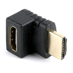 Переходник HDMI-HDMI Cablexpert A-HDMI270-FML, 19F/19M, угловой соединитель 270 градусов, золотые разъемы, пакет, фото 1