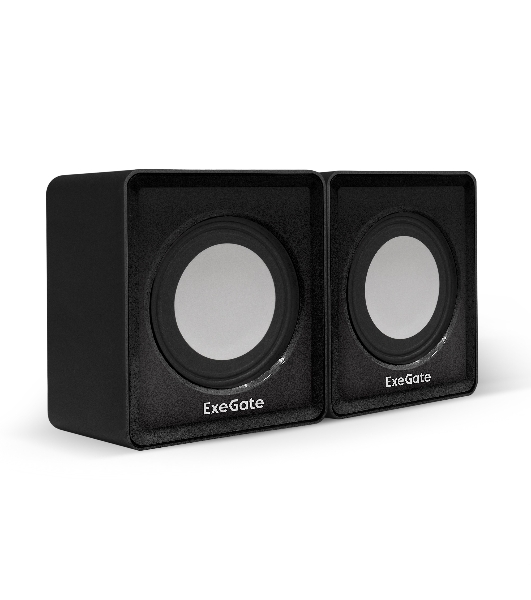 Акустическая система 2.0 ExeGate EX287057RUS Disco 140 Black (питание USB, 2х3Вт (6Вт RMS), 100-20000Гц, черный)