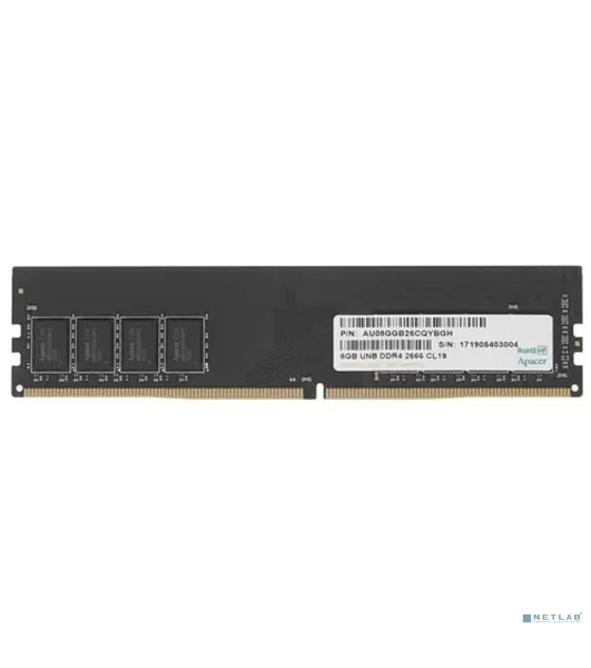 Оперативная память Apacer, DDR4, 8GB (1x8GB), 2666MHz, CL19, DIMM