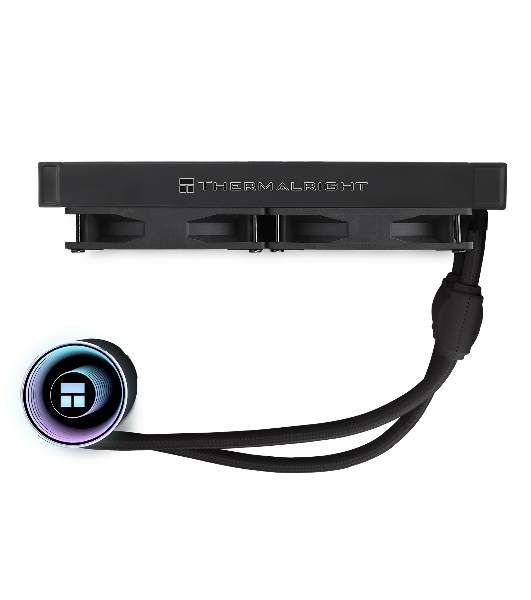 Водяное охлаждение для процессора Thermalright Frozen Notte 240 черный ARGB V2 (240мм, Black, ARGB/ Fans: 2x120мм, 72.37CFM, 27.7dBA, 2000RPM/ Pump height 54мм, 28dBA, 5300RPM, Rad thickness 27мм/ S: 1200, 1700, 1851, 2011, 2066, 115X, AM2, AM2+, AM3, AM3+, AM4, AM5, FM1, FM2, FM2+)