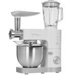 Кухонная машина Korting KKM 0105 Polar мощность 1200 Вт, 7 насадок (планетарный миксер с 3-мя насадками, мясорубка, насадка для колбас, насадка для кеббе, насадка-блендер), объем чаши 5.5 л, 8 скоростей, импульсный режим, механическое управление, белый, фото22
