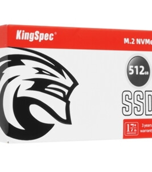 Накопитель SSD KingSpec NX-512, 512Gb, PCIe 3.0 x4, M.2 2280, NVMe, R/W 3400/3100