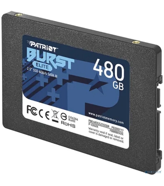 Накопитель SSD Patriot Burst Elite, 480Gb, SATA, 2.5', R/W 450/320