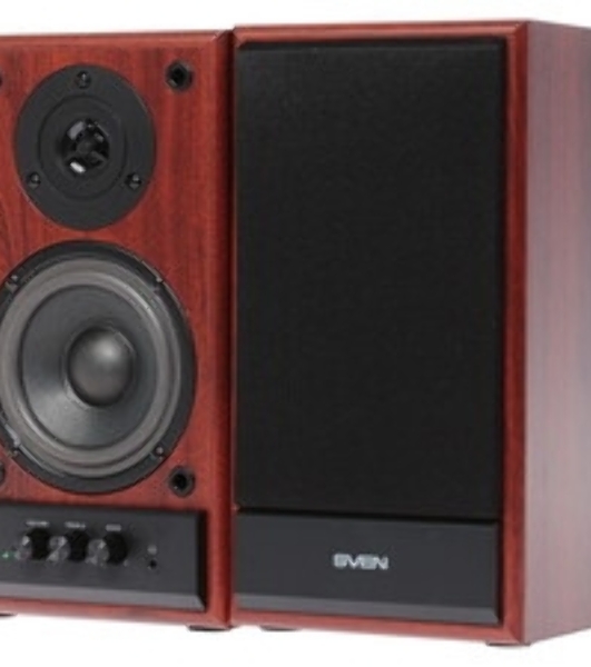 Акустическая система SVEN SPS-702 2.0 коричневый/орех 40Вт