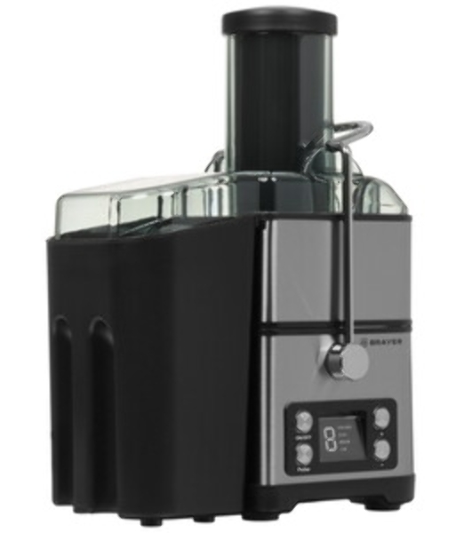Соковыжималка BRAYER BR1704 серебристый, центробежная, 800 Вт, 1100 мл, электронное