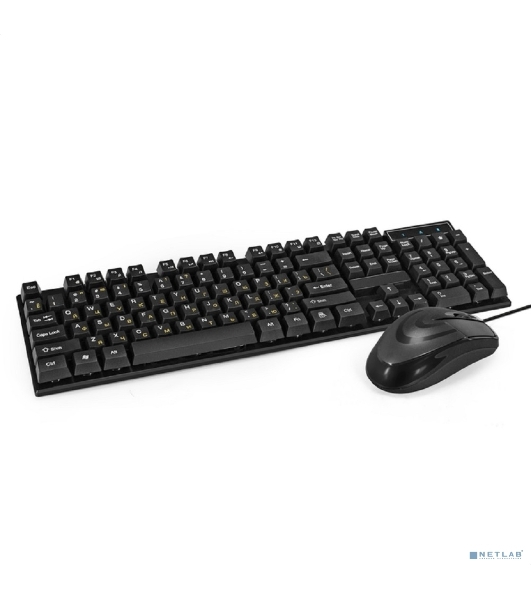 Комплект клавиатура+мышь ExeGate MK110-OEM проводной, USB, 1000 DPI, чёрный