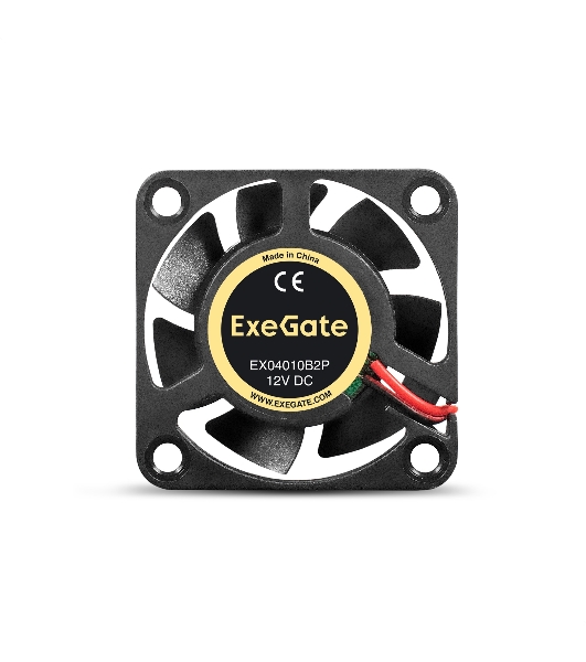 Вентилятор для корпуса ExeGate EX04010B2P черный, 40 мм, 5500 об/мин, 26 дБ, 2 pin