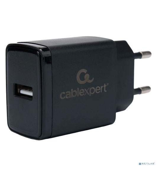 Сетевое зарядное устройство Cablexpert MP3A-PC-57, 5Вт, 1А, 1хUSB, черный, пакет