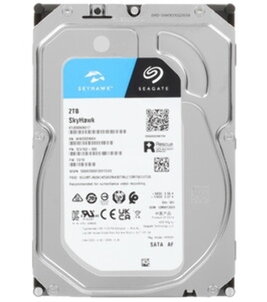Жесткий диск HDD Seagate 2Tb 5400rpm SATA-III Surveillance Skyhawk 256Mb 3.5'