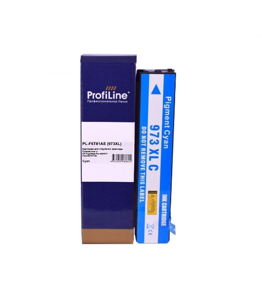 Картридж струйный ProfiLine PL-F6T81AE (№973XL) для принтеров HP PageWide Pro 452/477/P55250/P57750 с чернилами Cyan