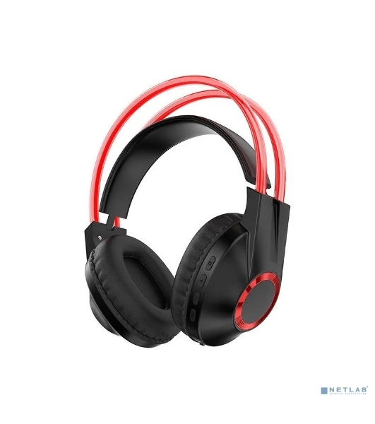 Беспроводные/проводные наушники QUMO Party Rave BT 0077 красный, накладные, Bluetooth + проводной, до 10 ч