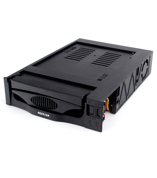 Сменный бокс для HDD AgeStar SR3P-SW-2F SATA пластик черный 3.5'