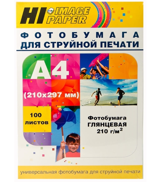 Бумага Hi-Black A200402U Фотобумага глянцевая односторонняя (Hi-image paper) A4, 210 г/м, 100 л. (H210-A4-100)