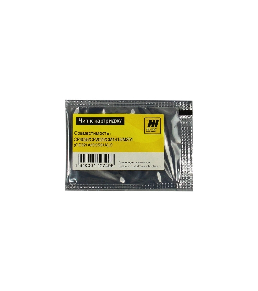 Чип Hi-Black к картриджу HP CLJ CP4025/CP1025/CM2320/CP3525 new, C