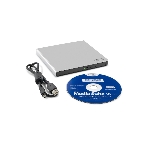 Оптический привод DVD-RW LG GP57ES40 серебристый USB внешний, фото 1