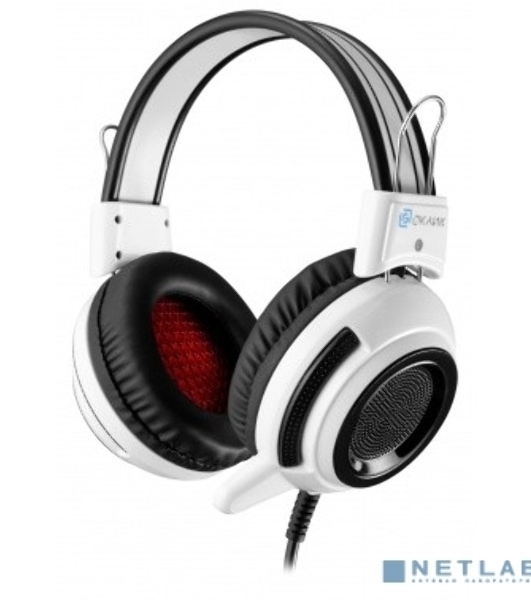 Проводные наушники Oklick HS-G300 белый/черный, полноразмерные, Jack 3.5 мм
