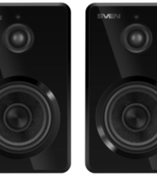 Акустическая система SVEN SPS-730 2.0 черные (2x25Вт, экокожа, USB/SD, пульт ДУ, Bluetooth)
