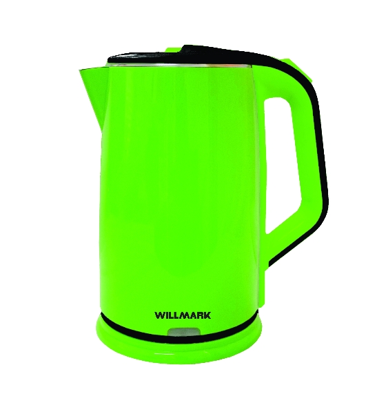 Чайник электрический Willmark WEK-2012PS зеленый/черный, 2.0 л, 2000 Вт