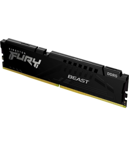 Оперативная память Kingston Fury Beast, DDR5, 16Gb (1x16GB), 5600MHz, CL36, DIMM, с радиатором, черный
