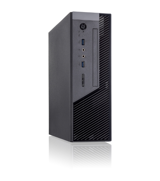 Компьютерный корпус с блоком питания 250Вт. Сase Foxline mITX 250W TFX, 2xUSB 3.0, черный Trim, powercord