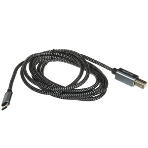 Кабель Qumo Type-С кабель, 1м, USB 2.0, 5В, 2А, 10Вт, PVC оплетка, PVC molded коннектор, черный, фото4