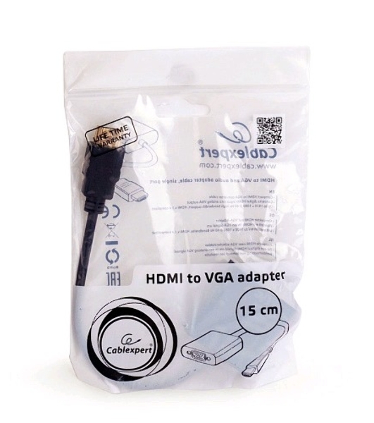 Переходник Gembird-Cablexpert Переходник HDMI-VGA, 19M/15F (A-HDMI-VGA-03)