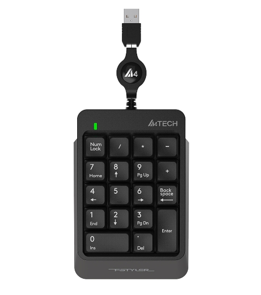 Числовой блок проводной A4Tech Fstyler FK13, USB, серый