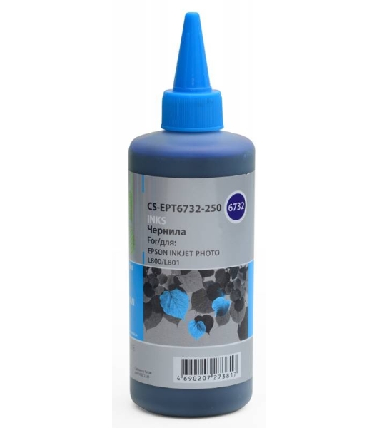 Чернила Cactus CS-EPT6732-250 голубой 250мл для Epson Epson L800/L810/L850/L1800