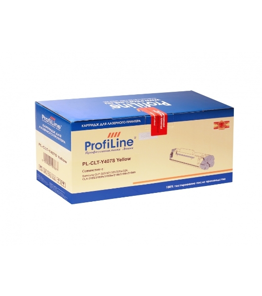 Картридж лазерный ProfiLine PL-CLT-Y407S для принтеров Samsung CLP-320/325/CLX-3180/3185 Yellow 1000 копий