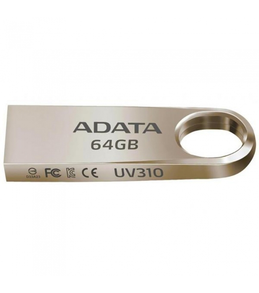 Флешка USB ADATA UV210 (AUV210-64G-RGD), 64Gb, USB 2.0, R/W 15/5, серебро