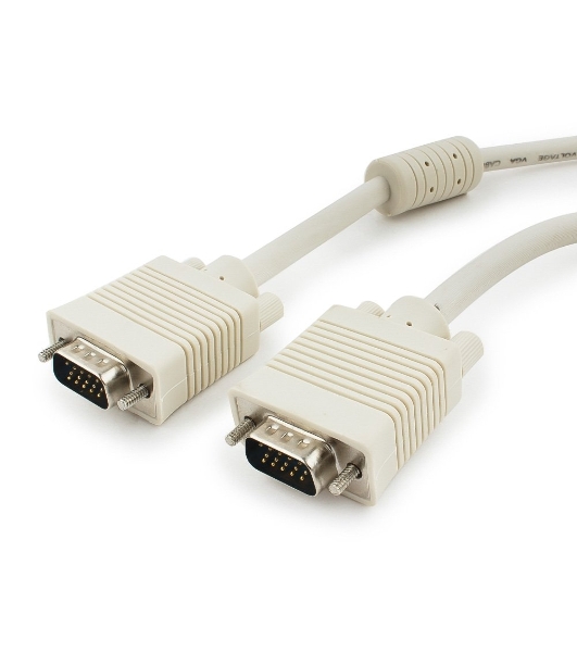 Кабель Gembird/Cablexpert VGA Premium 15M/15M, 3.0м, белый, тройной экран, феррит.кольца