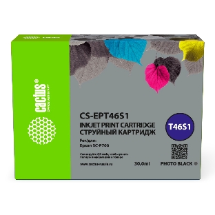 Картридж струйный Cactus CS-EPT46S1 (T46S1) фото черный (30 мл) для Epson SureColor SC-P700