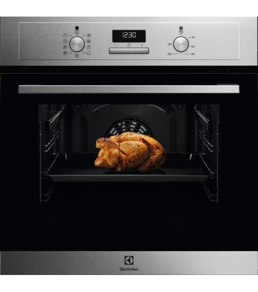 Встраиваемый духовой шкаф Electrolux EOF3H50BX 60 см, 72 л, 8 режимов, 59.4x59.5x56.9 см, очистка паром, нер. сталь