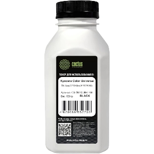 Тонер Cactus CS-TKYCUBK-100 черный флакон 100гр. для принтера Kyocera Color Universal TK-5хх/5270/8xx/8115/8305