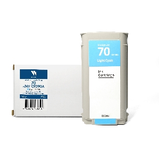 Струйный картридж NVPrint 70 (NV-C9390A) Light Cyan для HP DesignJet Z2100/Z3100/Z3200/Z5200/Z5400 (130 мл) совместимый