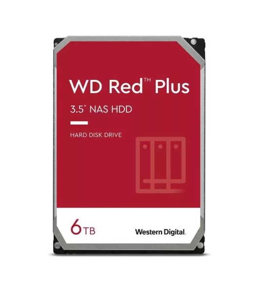 Жесткий диск HDD Western 6TB 5400RPM SATA-III 3.5' Digital Red Plus 128MB NAS Edition