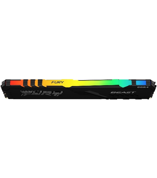 Оперативная память Kingston Fury Beast, DDR4, 64GB (2x32GB), 3200MHz, CL16, DIMM, с радиатором, RGB, черный