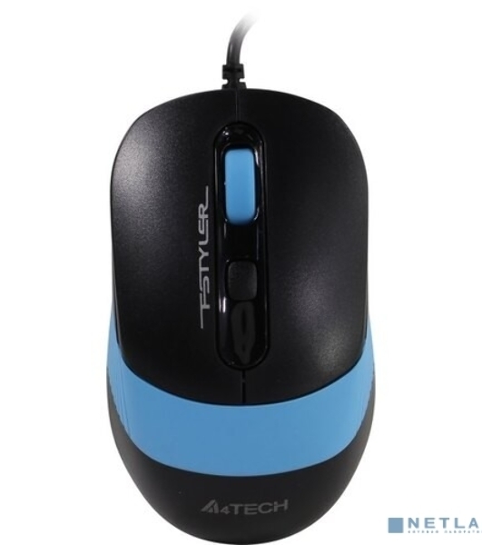 Мышь проводная A4Tech Fstyler FM10 черный/синий, 1600 dpi, USB, кнопки - 4