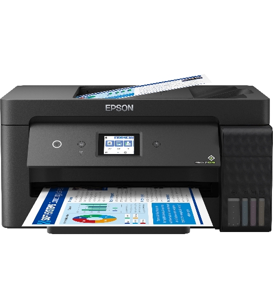МФУ струйное Epson L14150, (C11CH96404/C11CH96505/C11CH96403/C11CH96502/C11CH96507), A3, цветной, печ. 38 стр/мин (ч/б) 24 стр/мин (цв.), 1200 x 4800 dpi (печать) 1200x2400dpi (скан.), USB, RJ-45, Wi-Fi
