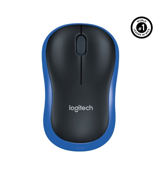 Мышь беспроводная Logitech M185 синий, 1000 dpi, радиоканал, USB, кнопки - 3