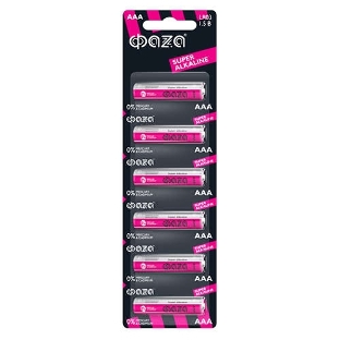 Элемент питания алкалиновый LR03 Super Alkaline BL-6 (уп.6шт) ФАZА 4895205002012, 1.5 В