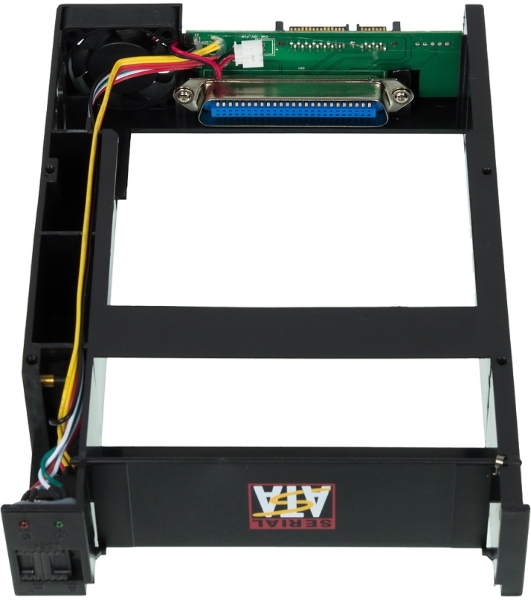 Сменный бокс для HDD AgeStar SR3P-SW-2F SATA пластик черный 3.5'