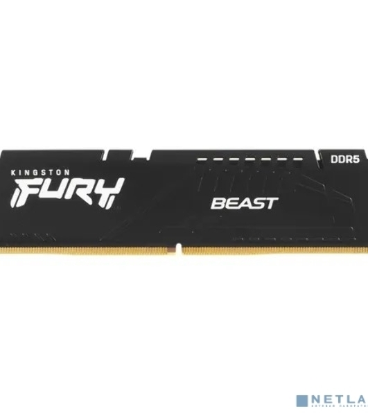 Оперативная память Kingston Fury Beast, DDR5, 16Gb (1x16GB), 5600MHz, CL36, DIMM, с радиатором, черный